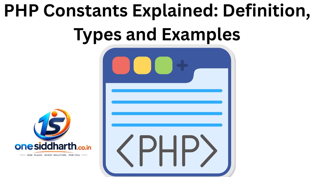 PHP constants tutorial showing definition and examples