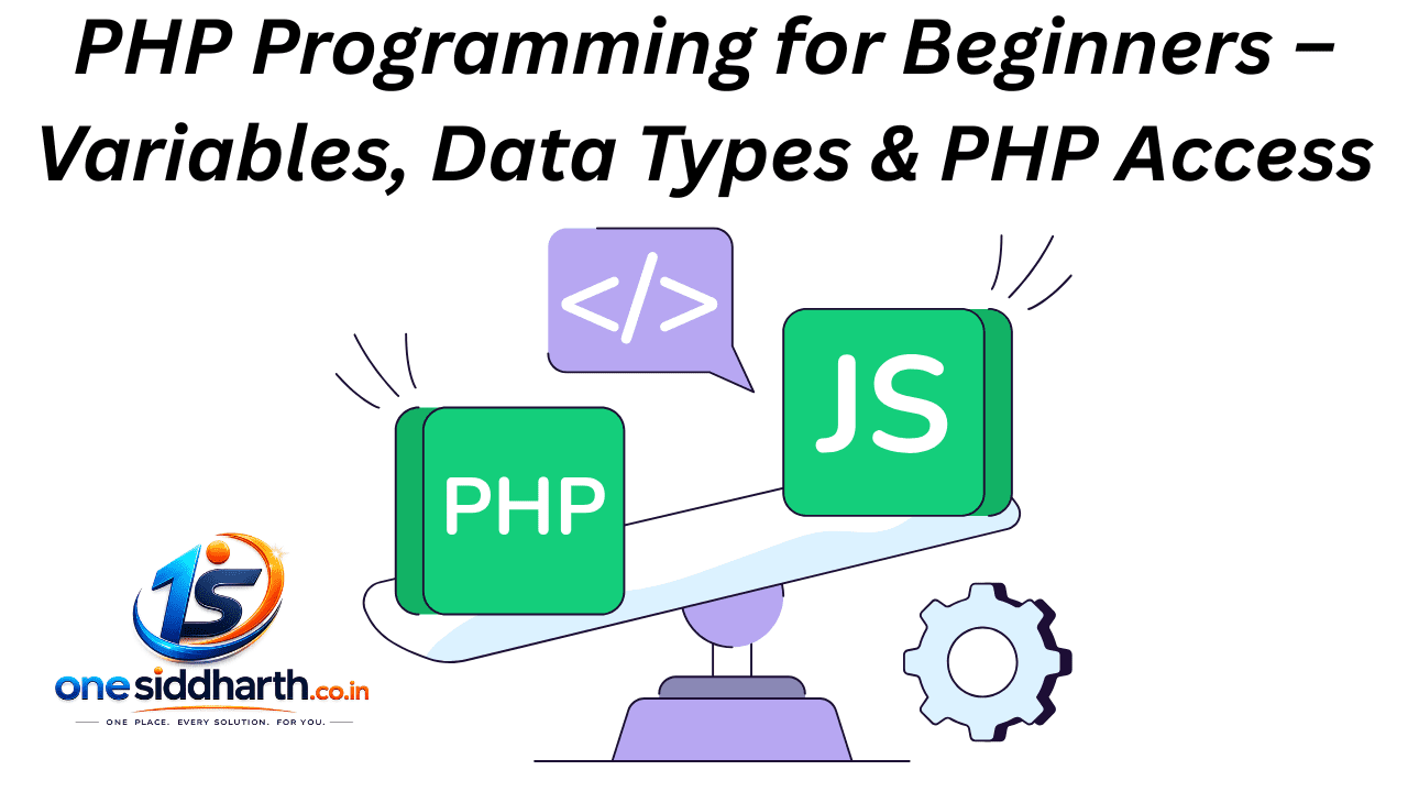 PHP Basics Tutorial showing variables, data types, and sample applications for beginners.
