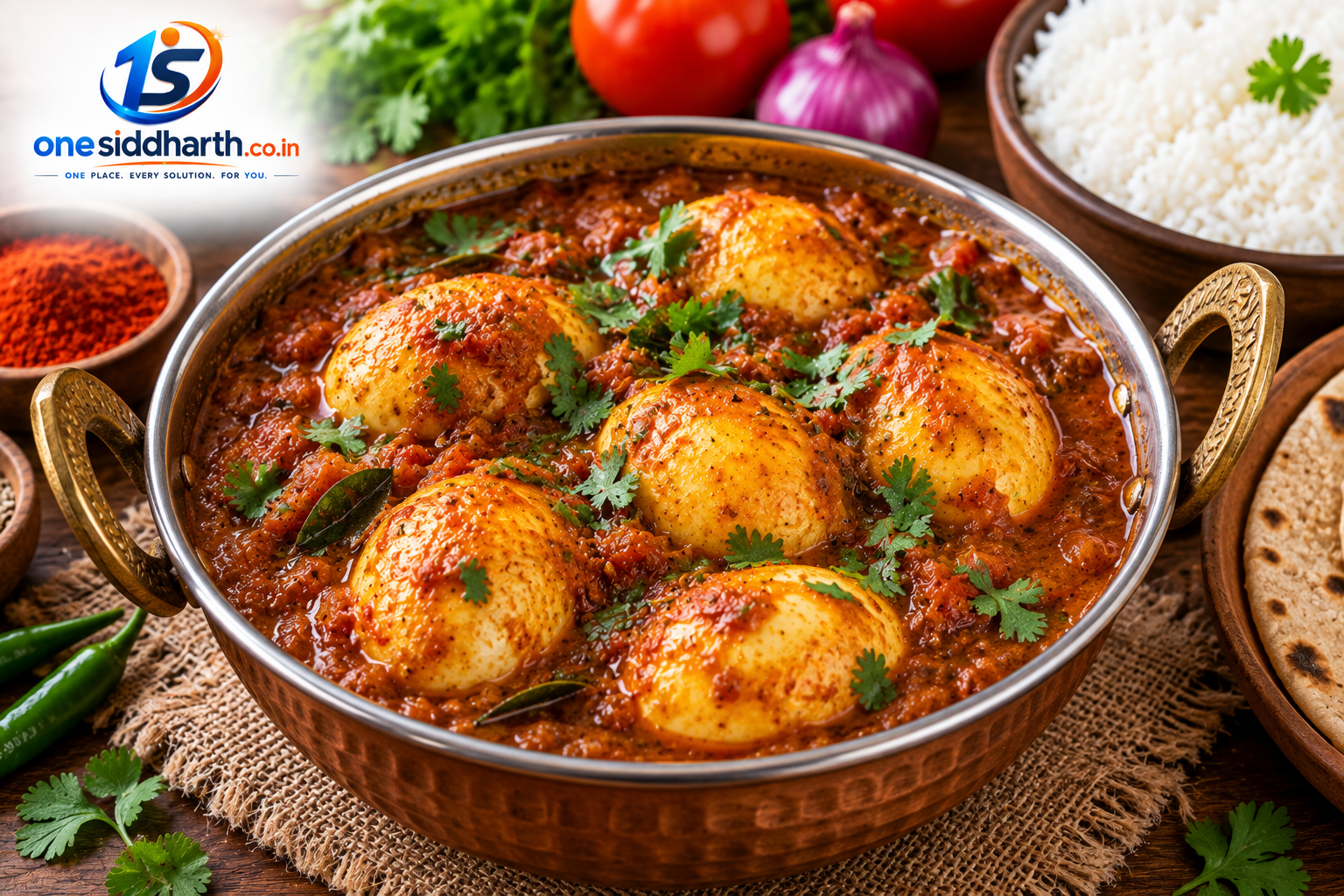 Spicy and tangy Egg Curry Recipe